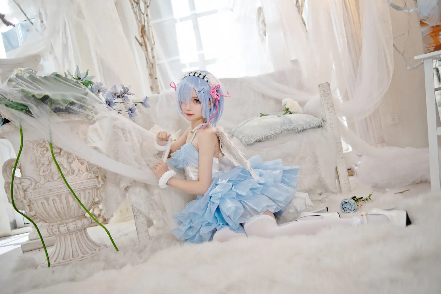 花柒Hana - 蕾姆天使 蓝(19P_15.6M) - 花柒Hana - 蕾姆天使 蓝(19P_15