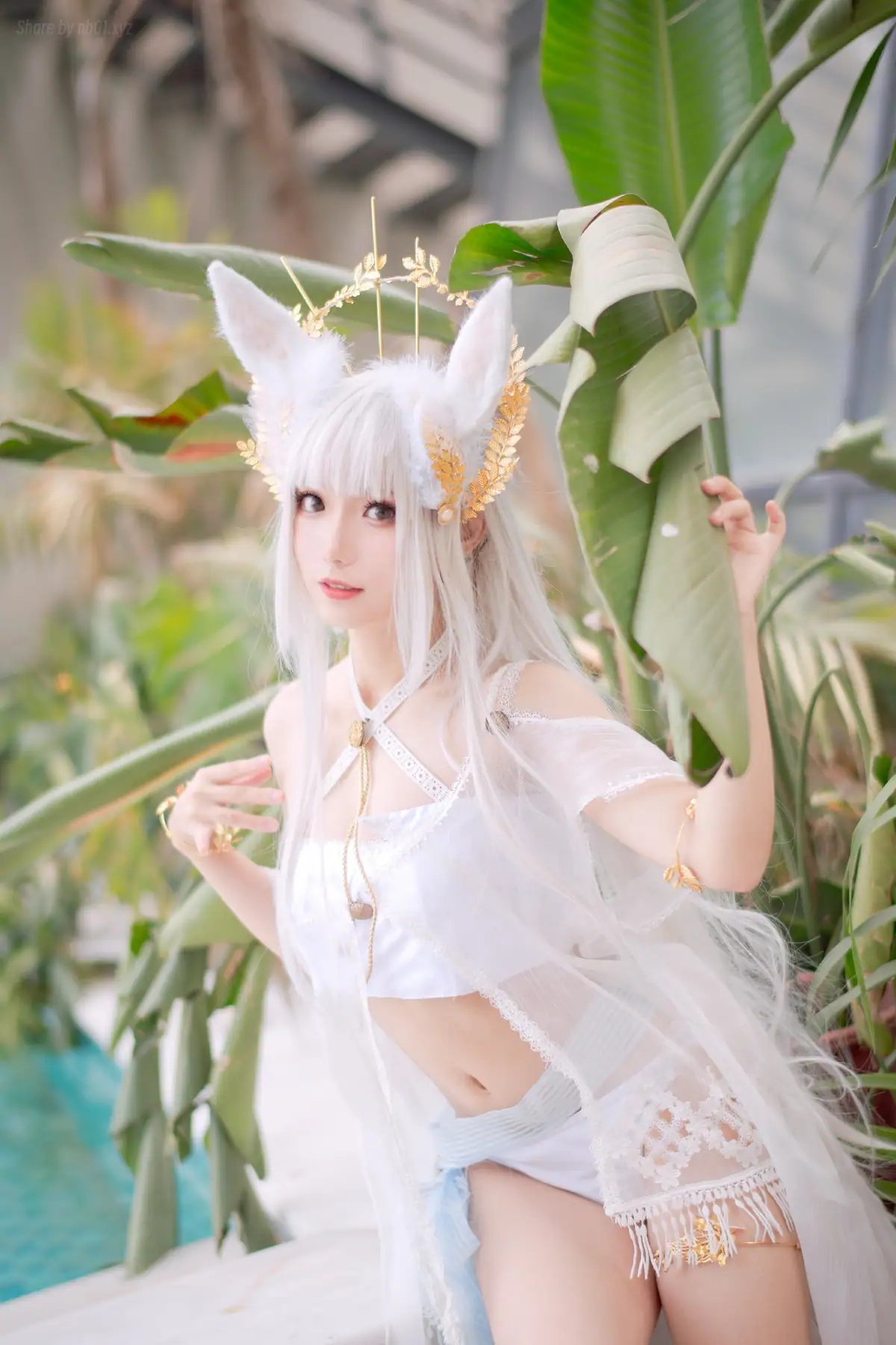 花柒Hana - 白金 泳装(18P_9.3M) - 花柒Hana - 白金 泳装(18P_9