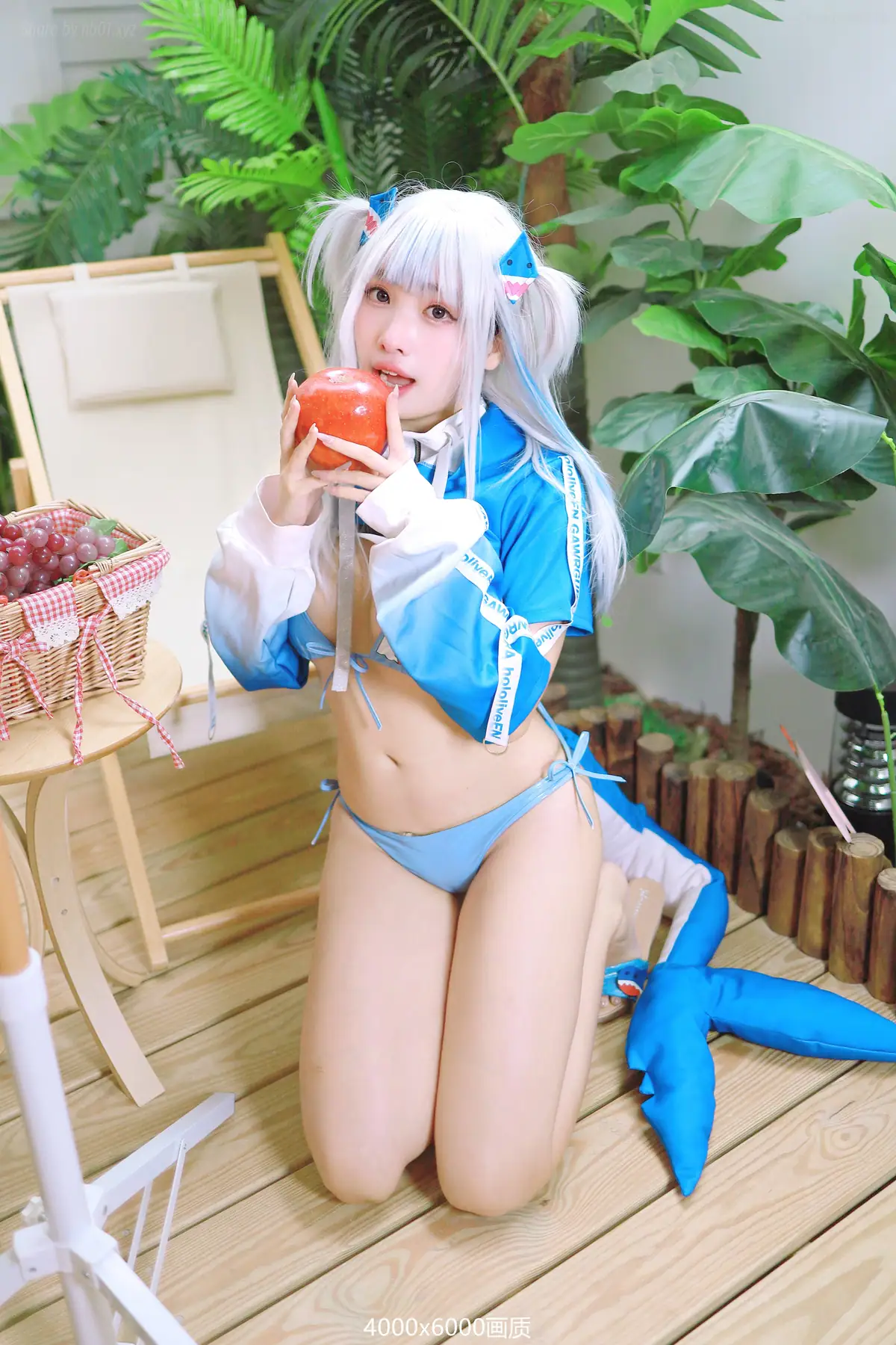 慕慕Momo - 鲨鱼制服 Gura(57P+1V_3.2G) - 慕慕Momo - 鲨鱼制服 Gura(57P+1V_3