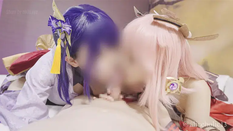 ありすほりっく(@aliceholic13) - 2023-01-14_💜雷◯影と八◯神◯、二人の秘め事を覗き見した償いとして、三人で濃厚な_姫はじめ_をする動画♡_1709356(1P+1V_1.7G) 2023-01-14_💜雷◯影と八◯神...