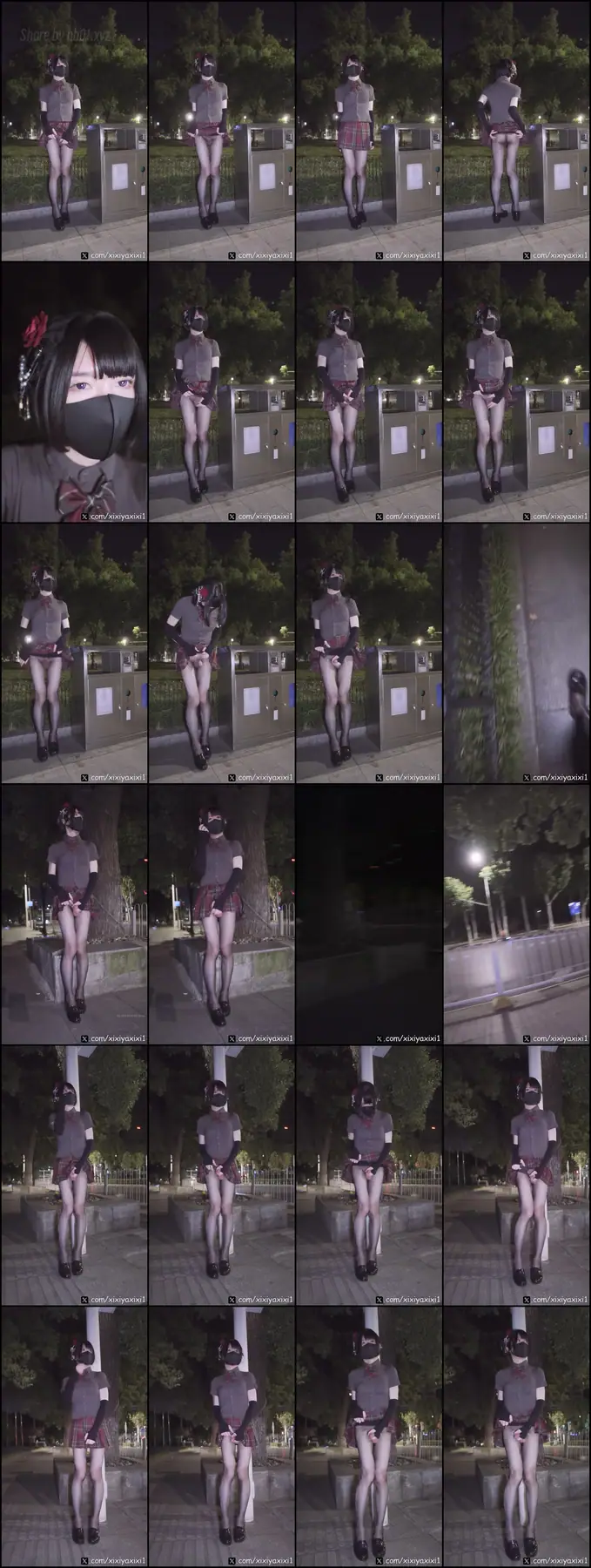 曦曦呀曦曦(@xixiyaxixi) - T033 [4K] 短衬衫JK裙人行道 short-sleeved shirt JK skirt sidewalk(8P+1V_972.3M) 曦曦呀曦曦(@xixiyaxixi) - T033 [4K...